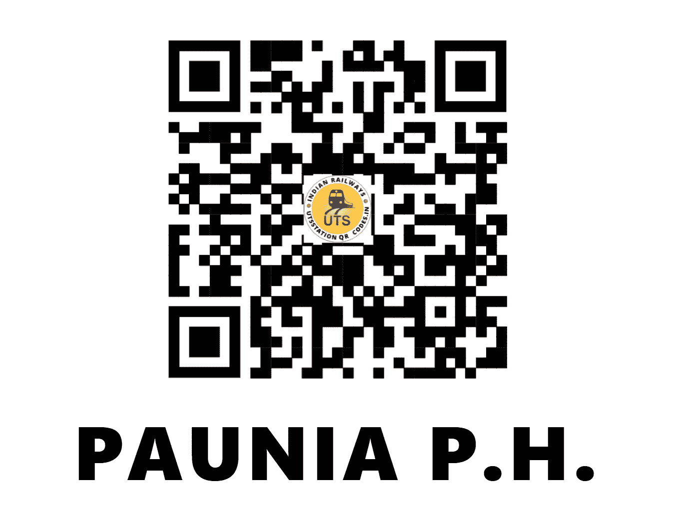 UTS QR Code for PAUNIA P.H. - PUNA - SB (MADHYA PRADESH)